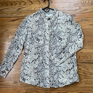 Snakeskin button down
